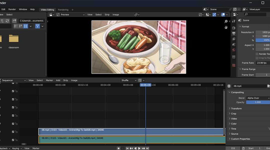 Cara edit video tiktok pake software Blender