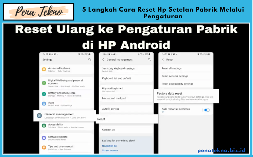 5 Langkah Cara Reset Hp Setelan Pabrik Melalui Pengaturan