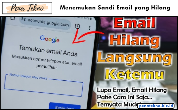 Menemukan Sandi Email yang Hilang
