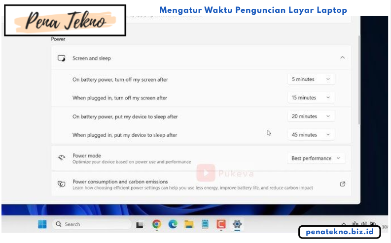 Mengatur Waktu Penguncian Layar Laptop